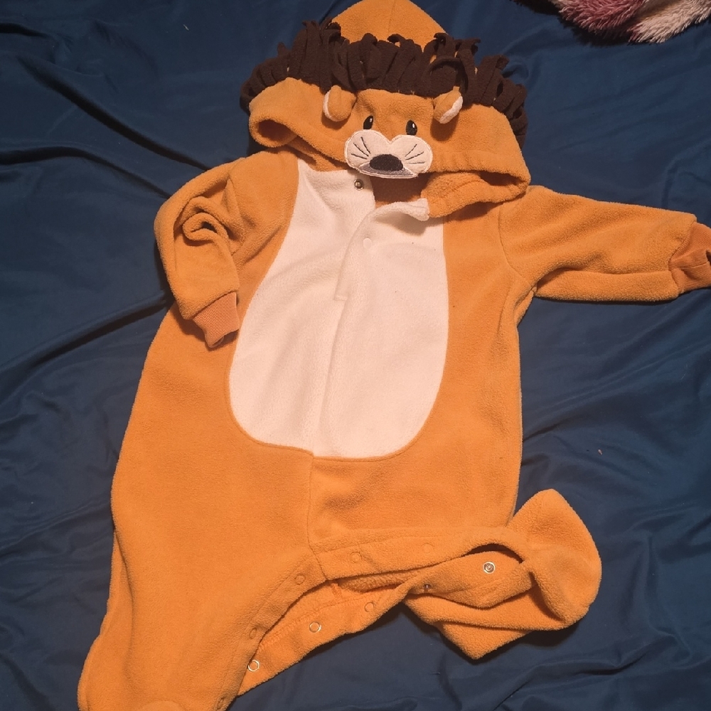Lion Hooded Kids One Piece
